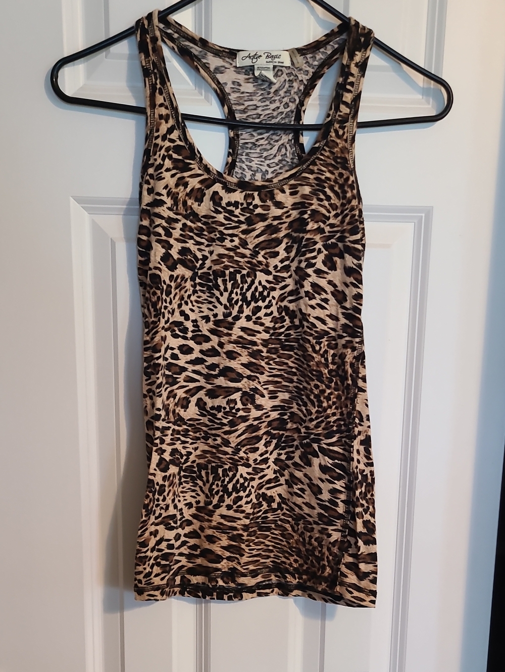 Active Basic Women's Animal Print Tank Top - Beige, Black